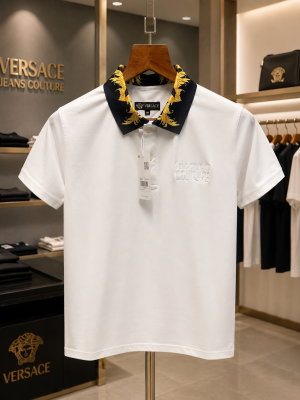 VERSACE WHITE PREMIUM POLOS CS421