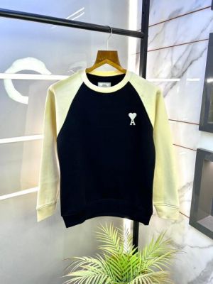 Ami Logo Imported Black Super Premium Sweatshirts F3170-BL