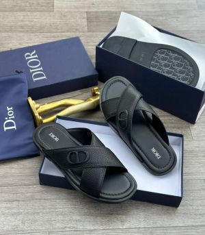 Dioor Mens Designer Sandal Cross Pattern 