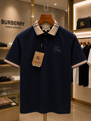 Burberrry London Navy Blue Premium Polos T-Shirt MR425