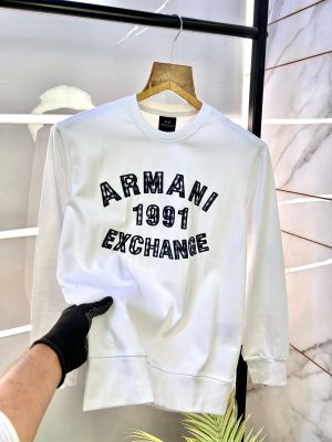 Arma Exchange White Super Premium Imported Sweatshirts WHI-M-2046