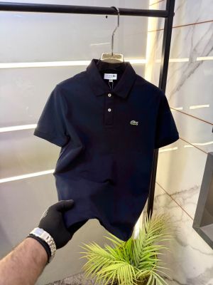 Lacost Navy Polo Premium Collar Neck T-shirt F5014-NY