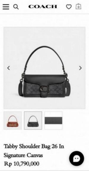 Coacch Tabby 26 Shoulder Bag With Box Dustbag SlingBelt