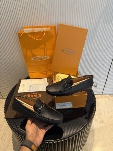 Todds T Buckle Mens Premium Loafer Black Made in Italy