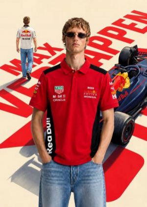 RED BULL EDITION BOSS IMPORTED STORE ARTICLE POLO T-SHIRTx
