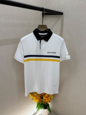 Tomm Hilfiger White Polo Premium Collar Neck T-shirt F5025-WH