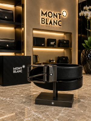 Mont Blanc Matte Buckle 2 Tone Belt (68)