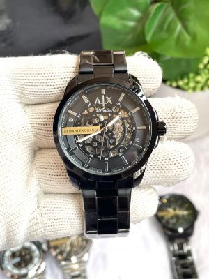 ARMAANI EXCHANGE AX HAMPTON AUTOMATIC BLACK SIVER AT455