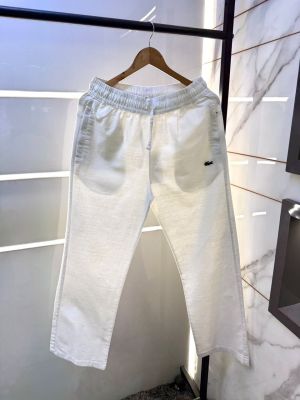 Lacost  Imported White Super Premium Linen Blend Trouser F4008-WH