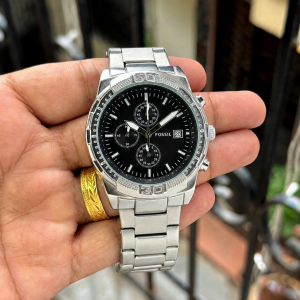 Fossi Bronson Chronograph (All Working) Silver Black
