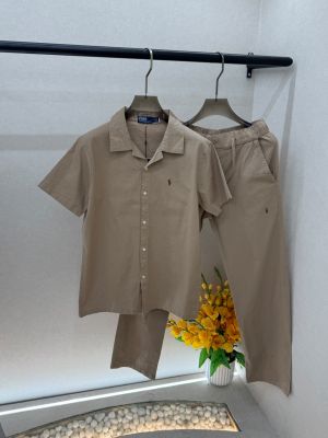 Ralp Lauren Imported Linen Khakhi Super Premium Cord Set F4022-KH
