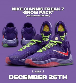 Nikee Giannis Freak 7 Enters The Christmas Snow Pack