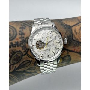 Seiko Presage Automatic Open-heart Dial White Silver Honeycomb Dial