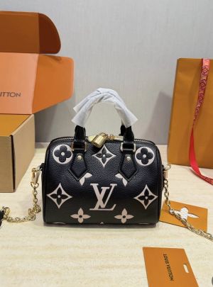 Louiis vuitton speedy bag with og double box(57766-black)