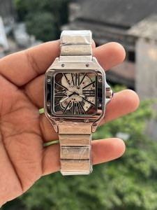 CARTIE SILVER BLACK PREMIUM AUTOMATIC WATCH