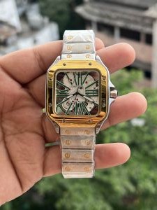 CARTIE DUAL TONE GREEN AUTOMATIC PREMIUM WATCH