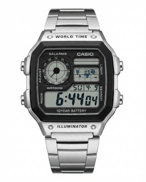 Casio AE-1200 Illuminator Silver Chian 
