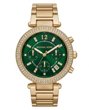 Michea_l kors Paker gold green dail 