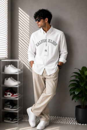 Calvi_n Keli_n CK Premium Linen Shirt 2736