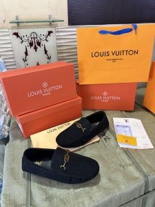 Louiiss Vuittoonn LV Driver Moccasin Black Loafer