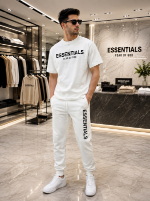 Essential Fear Of God White Super Premium Track Suit F4016-WH