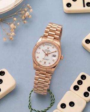 Rolee x Oyster Perpetual Day Date Diamond Copper White