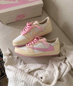 Travis Scott X Air Jordan 1 Low OG Shy Pink Womens Semi Ua Fix