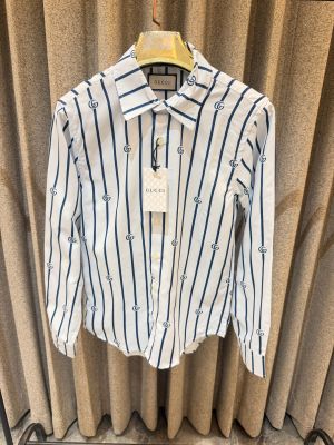 GUCCCI PREMIUM WHITE MONOGRAM COTTON SHIRT