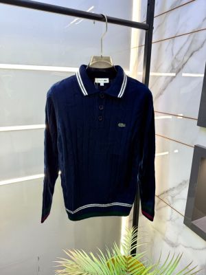 Lacost  Imported Embroidery Logo Super Premium Navy Sweatshirts F3419-NY
