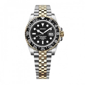 SEIKO GMT MASTER 2 SWISS MOVEMENT LIKE AUTO BUTTERFLY LOCK