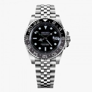 SEIKO GMT MASTER 2 SWISS MOVEMENT LIKE AUTO BUTTERFLY LOCK