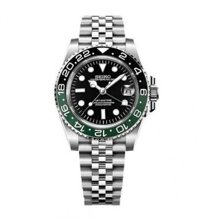 SEIKO GMT MASTER 2 SWISS MOVEMENT LIKE AUTO BUTTERFLY LOCK