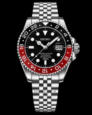 SEIKO GMT MASTER 2 SWISS MOVEMENT LIKE AUTO BUTTERFLY LOCK