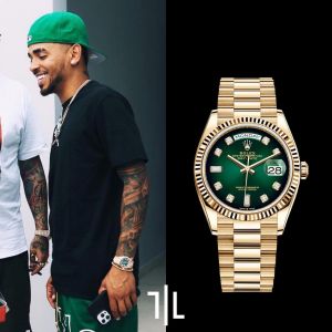 Rolee x Oyster Perpetual Day Date Diamond Gold-Green 40 Battery