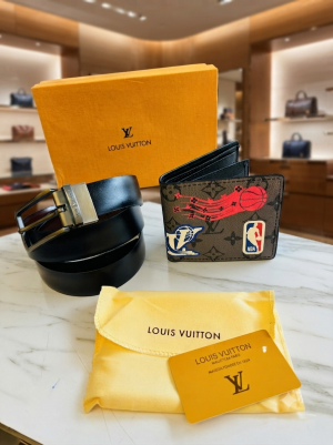 308 LV LOUIIS VUITTON PREMIUM QUALITY BELT WALLET COMBO