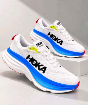 Hoka One One Bondi 8 Blanc De Blanc Virtual Blue