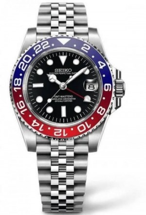 SEIKO GMT MASTER 2 SWISS MOVEMENT LIKE AUTO BUTTERFLY LOCK