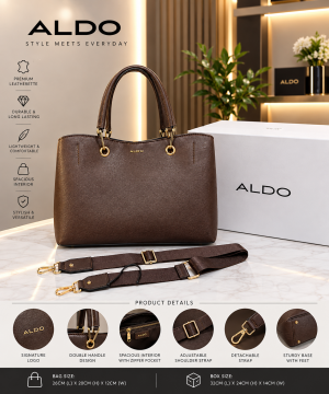 ALDDO HARELI BROWN SATCHEL BAG PREMIUM WITH OG BOX PACKING