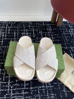 Guccci GG Mens Premium White Sandal SALE