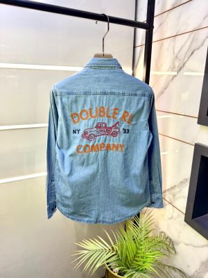 Ralp Lauren Sky Importad Back Printed Super Premium Denim Shirt F3779-SK