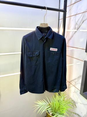 Ralp Lauren Navy Importad Back Printed Super Premium Denim Shirt F3779-NY