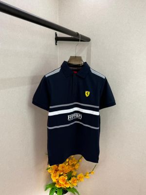 Pum Ferrari Edition Navy Polo Premium Collar Neck T-shirt F3652-NY