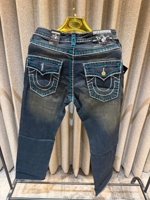 TRUE RELIGION GREEN THREAD  PREMIUM EBROIDER STRETCH DENIM