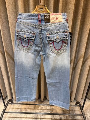 TRUE RELIGION LIGHT BLUE PREMIUM EBROIDER STRETCH DENIM