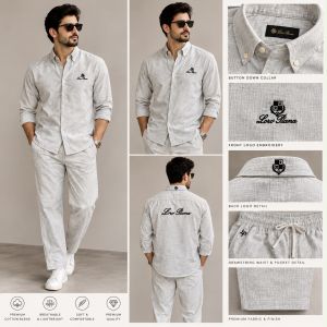 LORO PIANA  LINEN IMPORTED CORD SET 