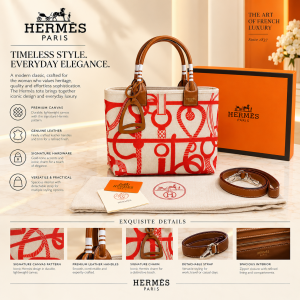 HERMEES STEEPLE BAG PREMIUM LEATHER HAND BAG WITH OG MAGNETIC BOX