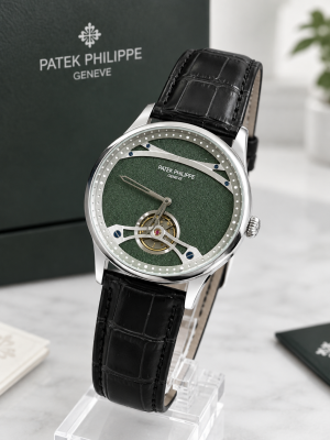 PATEK PHILIPP PP LEATHER AUTOMATIC GREEN DIAL 510