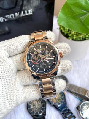 Tommyy Hilfiger Automatic Two Tone Black Dial AT146