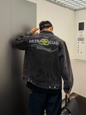 Balenciag 100% Imported Heavy Denim Fabric High Range Surplus Quality Very Premium Jacket MR445