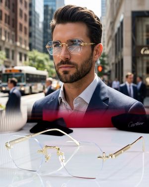 CARTIE 2503 GOLD PLANO FRAMELESS STYLISH FASHION TOP SELLING SHOWROOM MODEL 460